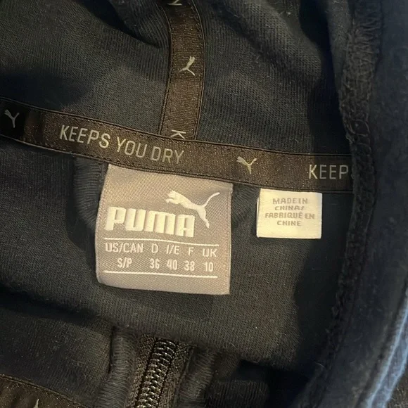 Puma Black Hoodie with Shiny Accents size small - Picture 10 of 11